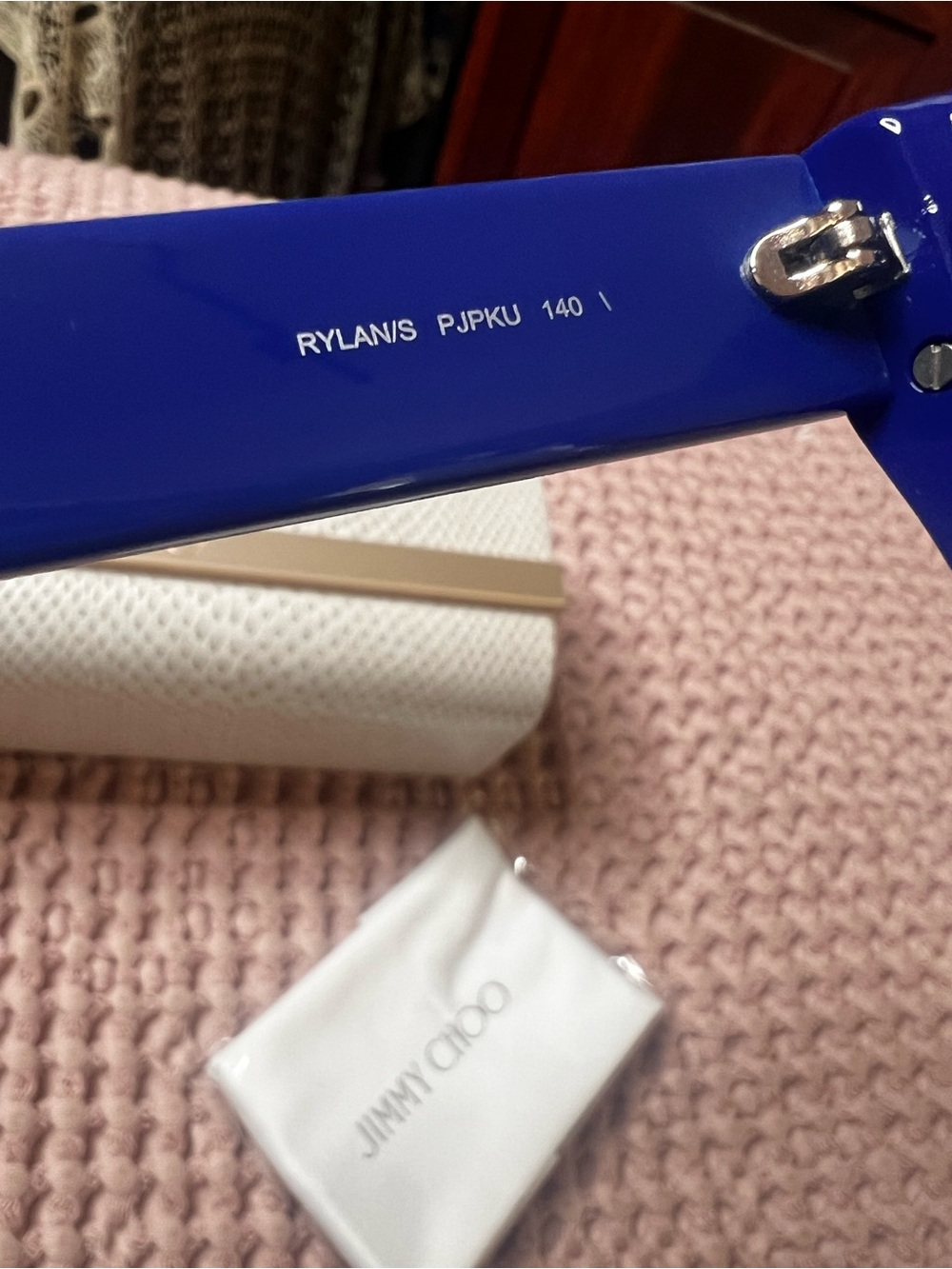 JIMMY CHOO NEW Rylan Blue Shield Sunglasses Unisex NEW - Picture 6 of 9